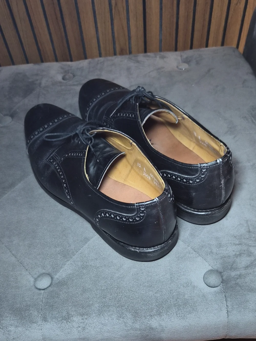 Allen Edmonds Classic Black Leather Cap-Toe Oxford Dress Shoes for Men 12